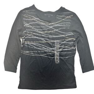 Rebecca Malone Women’s Three Quarter Sleeve Printed Blouse Sz S NWT